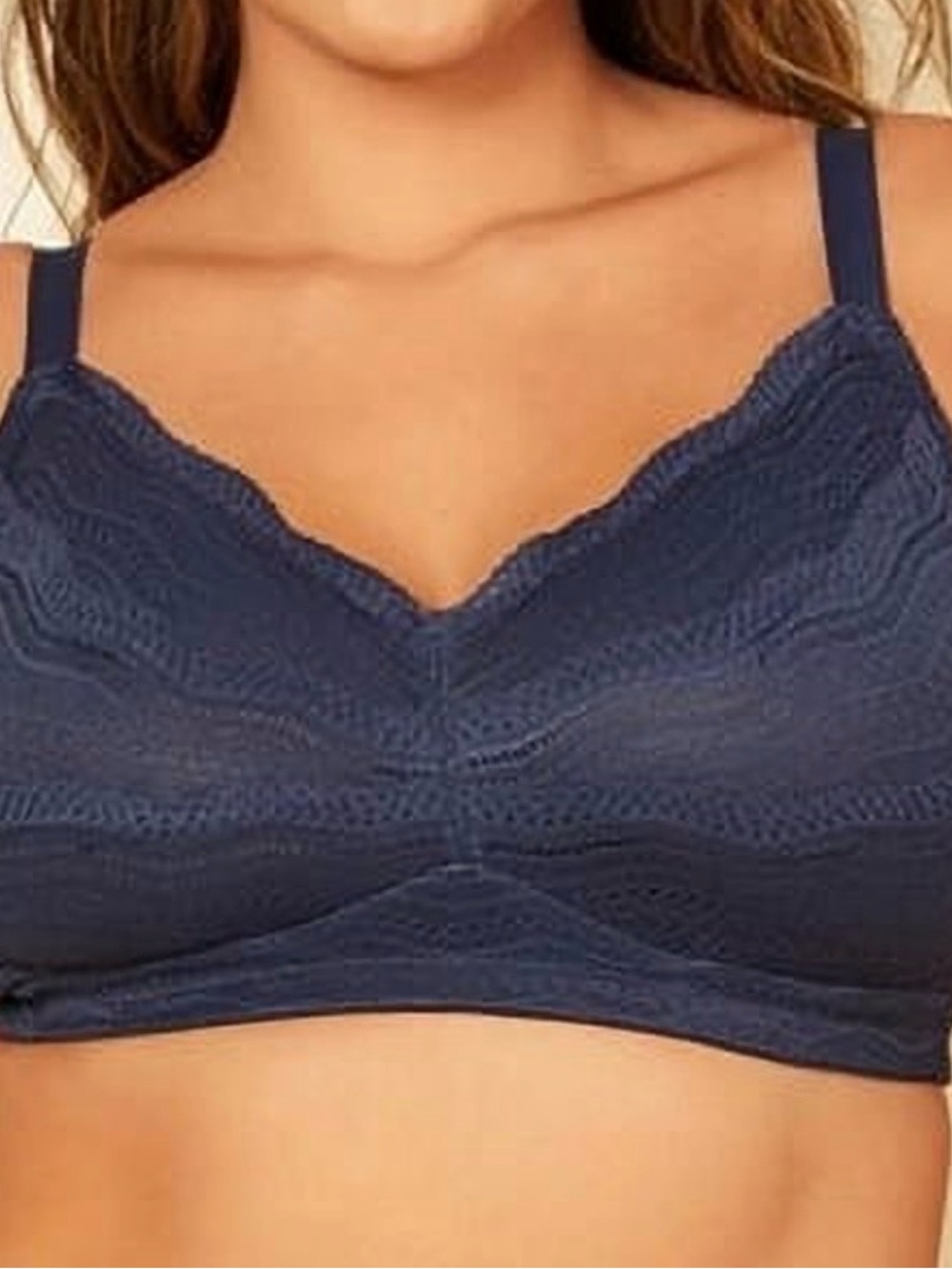 Cosabella Navy Lace Wireless Bralette Dolce Curvy Med Dolce1310 Blue NWT Bra